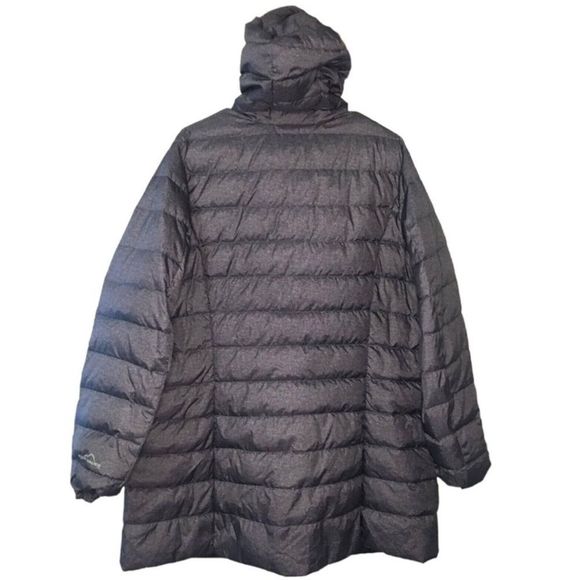 EDDIE BAUER Women's Charcoal Grey Quilted Down Hooded Parka 650 Size XXL - Picture 3 of 15